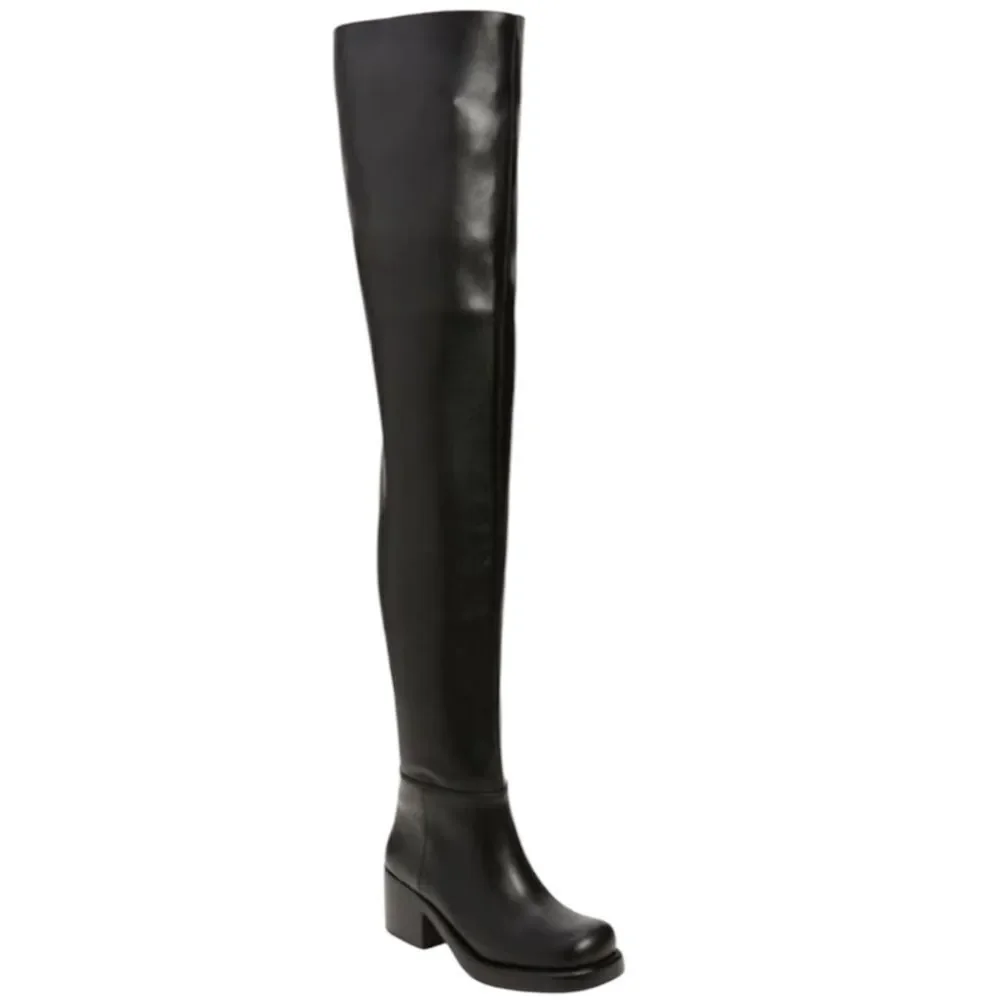 Jeffery Campbell Black Thigh High Platform Boots NEW Statement OTK Size 6